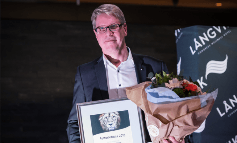 Vuoden Ajatusjohtajana 2018 palkittiin Tamron toimitusjohtaja Kai Kaasalainen.